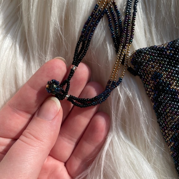 Set of Handmade Beaded Necklace Pouch Bags, Prayer Bags from Israel - Picture 6 of 16